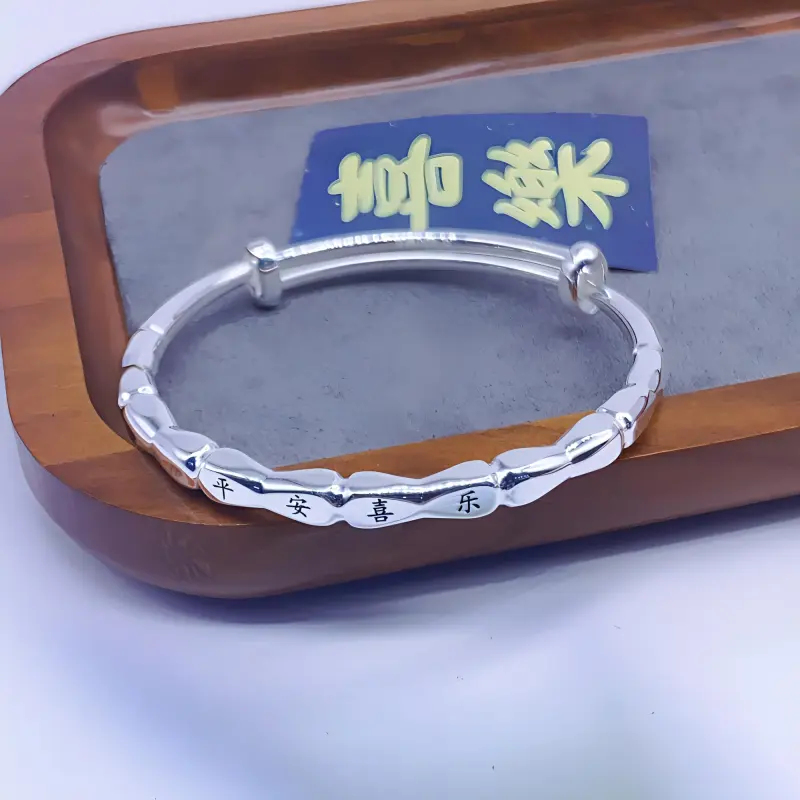 Stone Edge Poly 999 Fine Silver Sterling Silver Bracelets Kids'-3