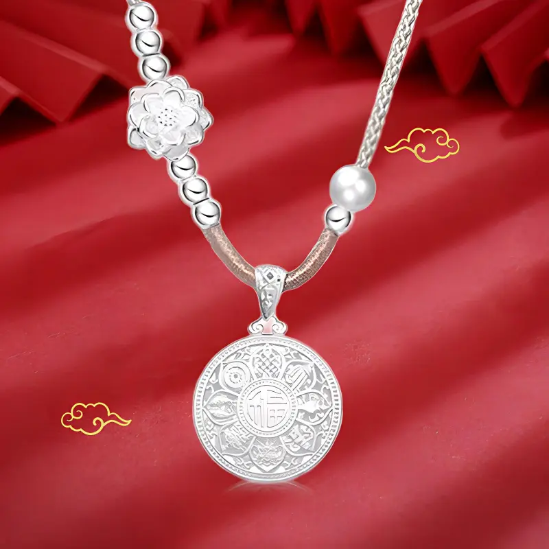 Kim Ka Fook 990 Silver Necklaces Women's-1