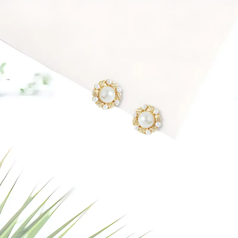 BHI Alloy Stud Earrings Women's-2