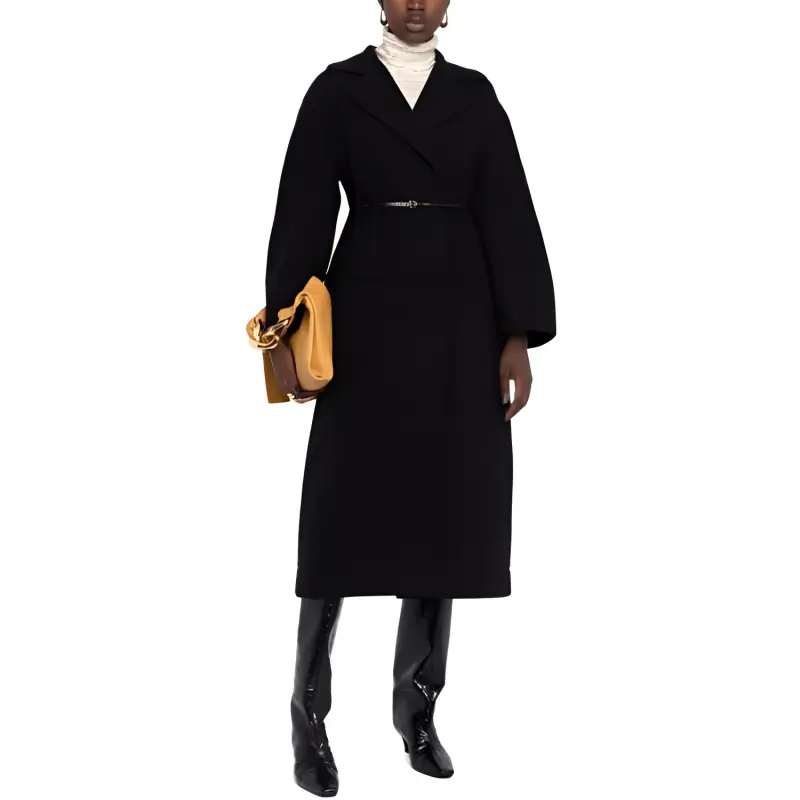 JIL SANDER Single Breasted Belted Coat-1