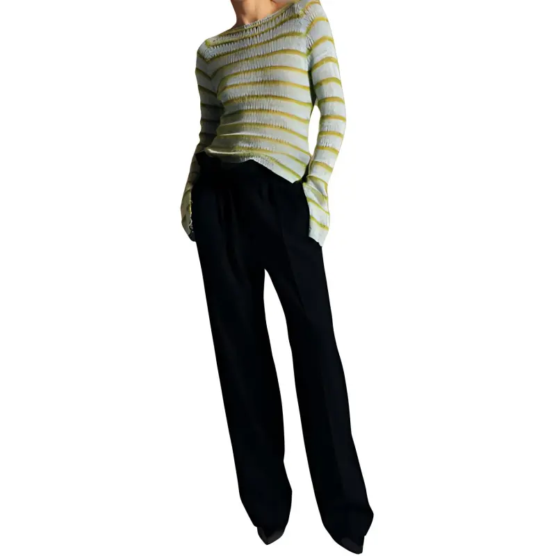 MARNI Mohair Striped Jumper 'Iris Blue'-2