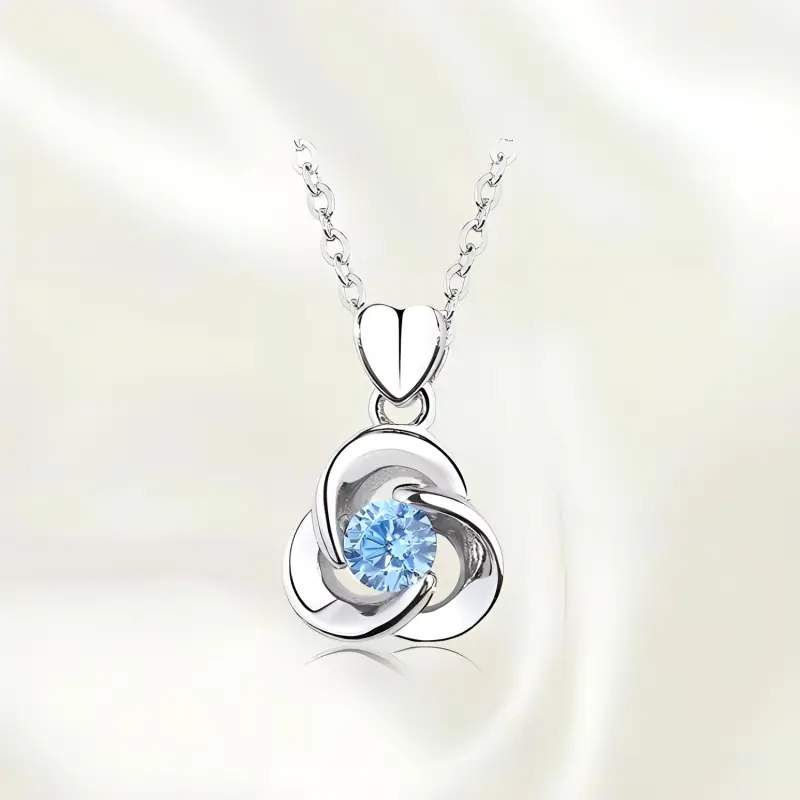 Chongqing Gold Store S925 Silver Cubic Zirconia Necklaces Women's-1