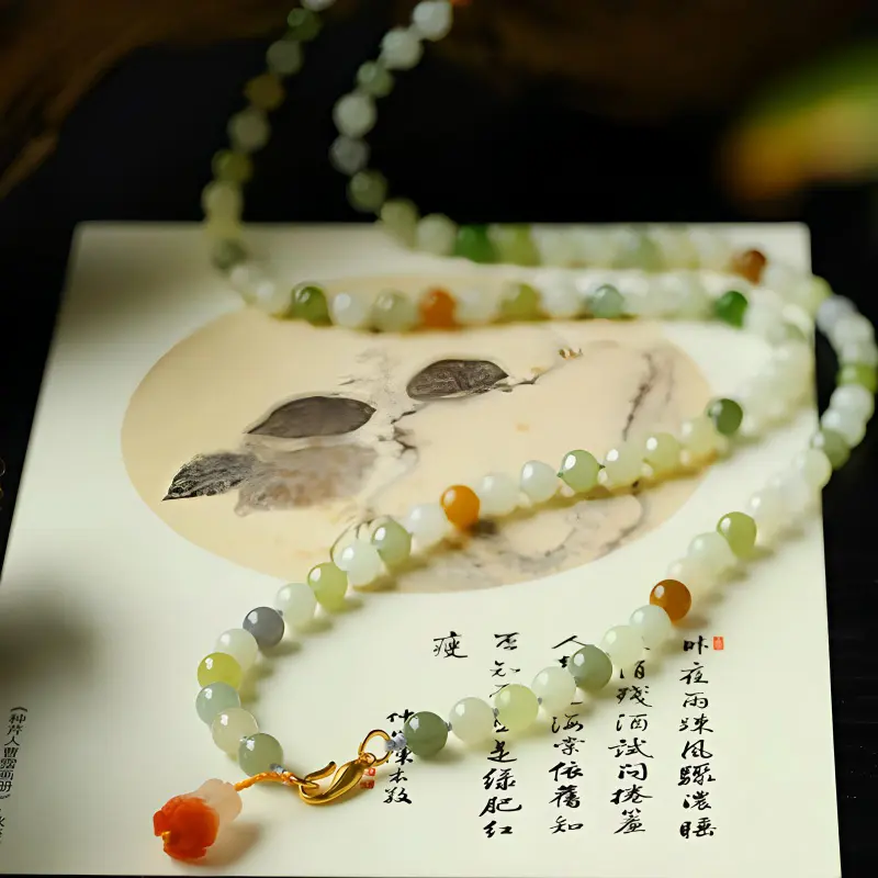 GOLDFISH ALLEY Bracelets Pale Greenish White Jade Unisex-3