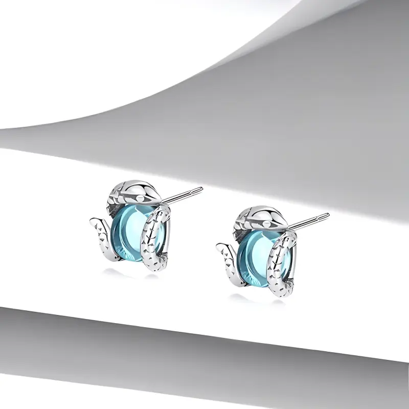 ROGA 925 Silver Needles Stud Earrings Unisex-3