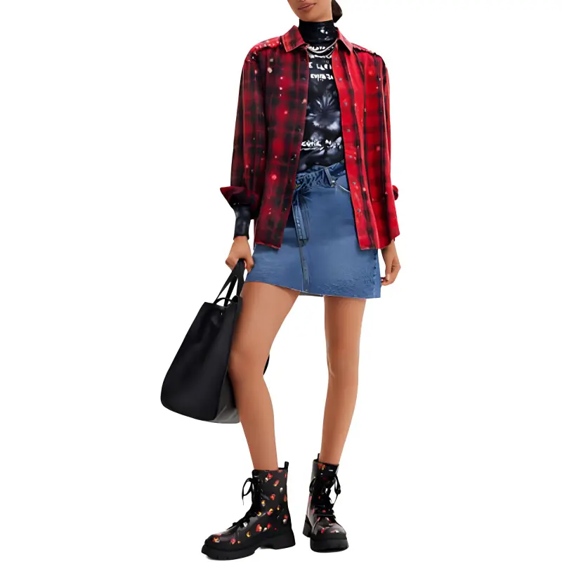 Desigual Denim Short Skirts Women's Blue-1