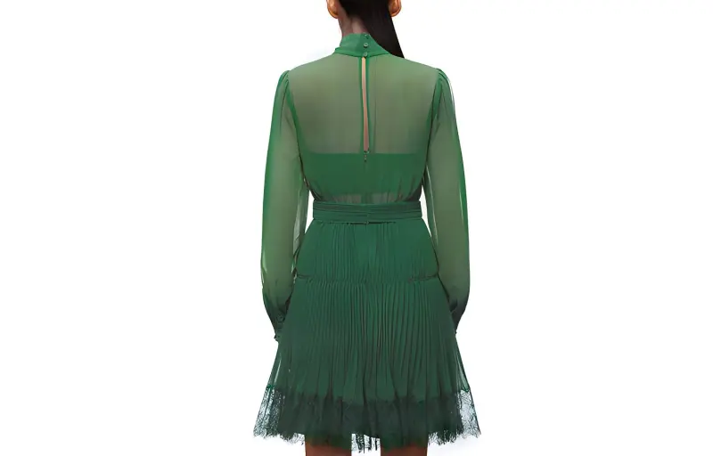 Self-portrait Long-Sleeved Dresses Women's Green-1