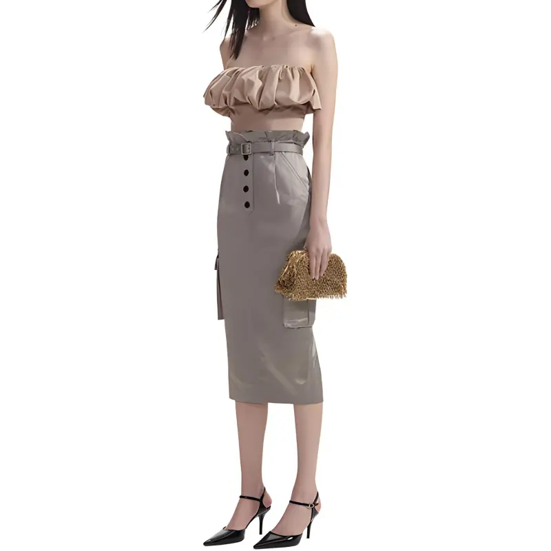 Self portrait Taffeta Bandeau Top-2