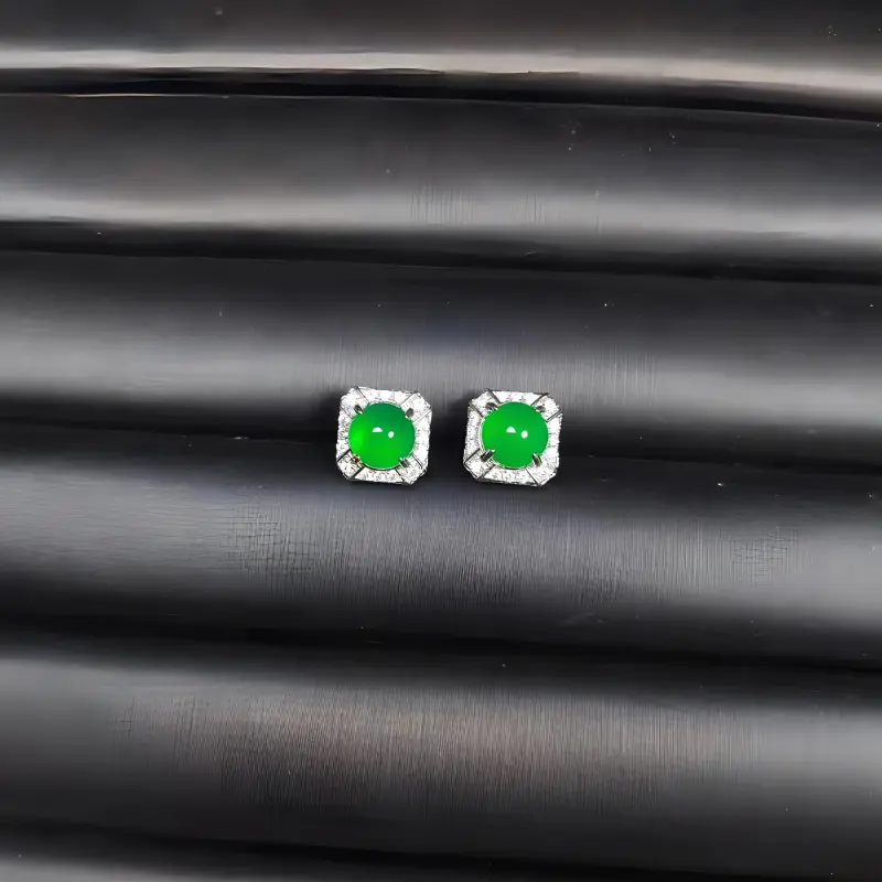 JUNWEN Chalcedony Stud Earrings Women's-4