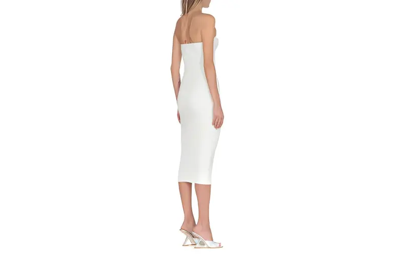 Self-portrait Sleeveless Dresses Women's White-1