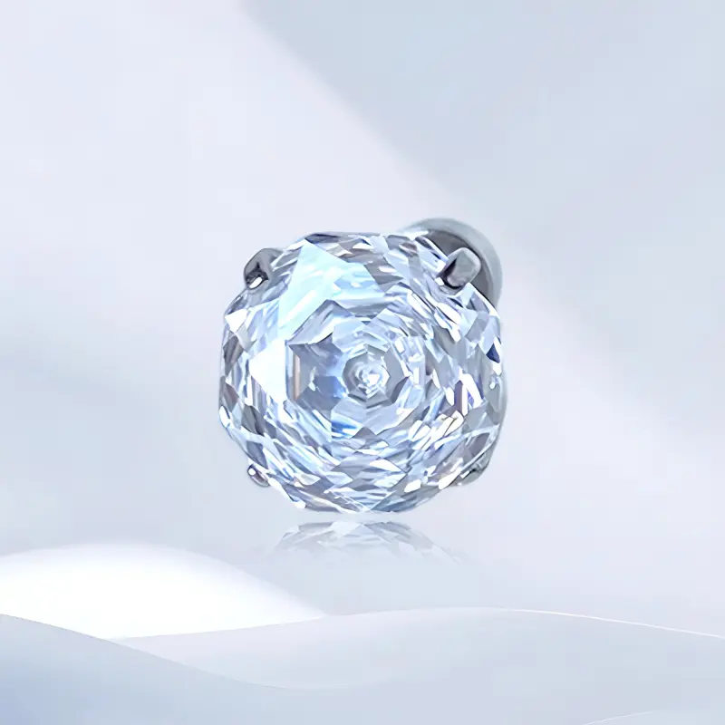 SHEEHHYY Alloy/Zircon Stud Earrings Unisex-5