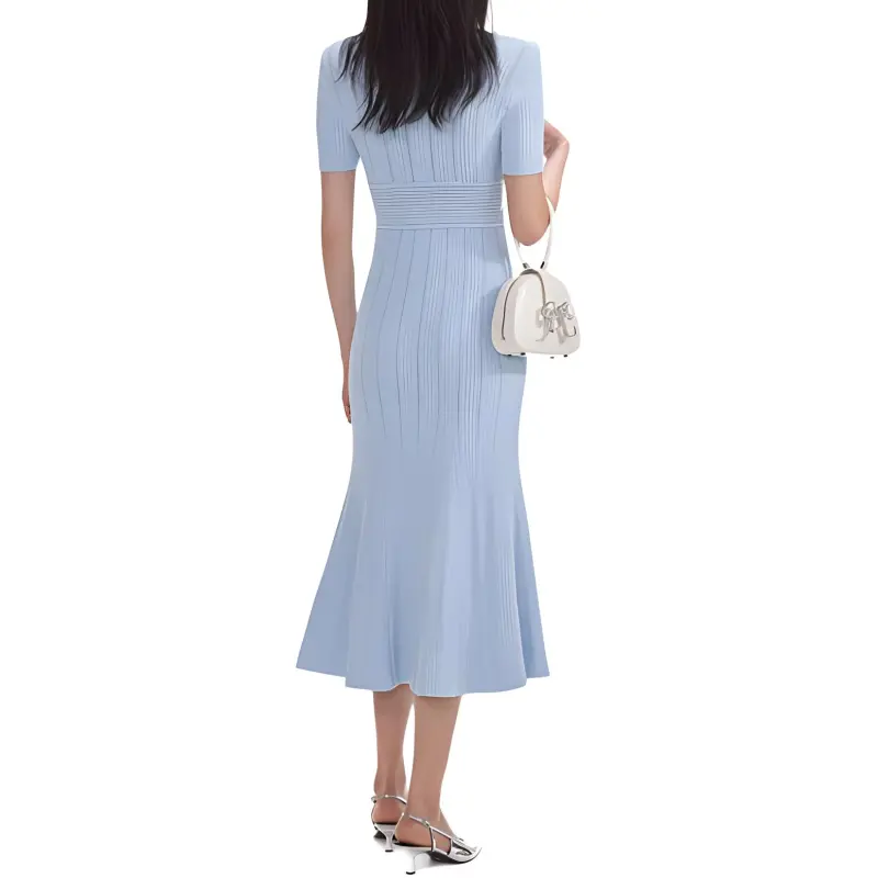 Self portrait Pointelle Knitted Midi Dress-2