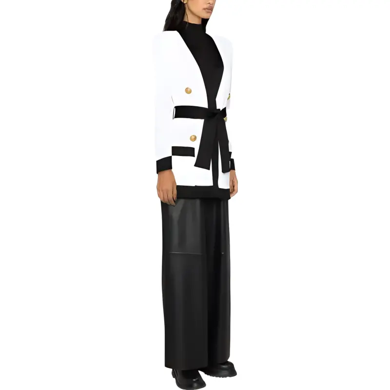 BALMAIN Two-Toned Long Cardigan-3