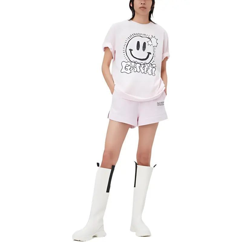 GANNI T-Shirts Women's Light Pink-1