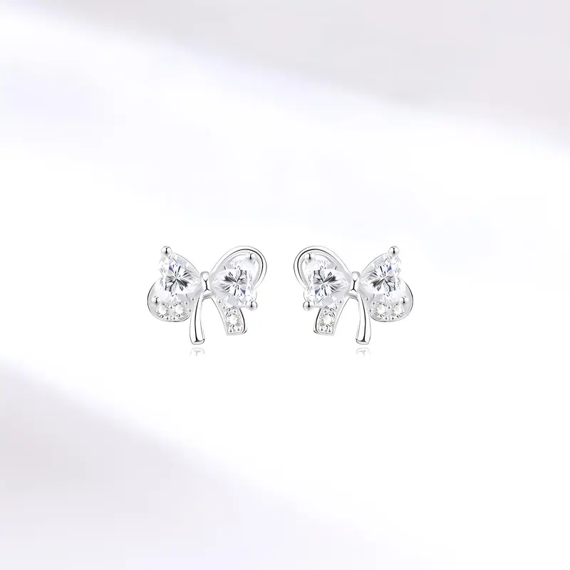 KING TAI SANG 999 Fine Silver Stud Earrings Women's-2