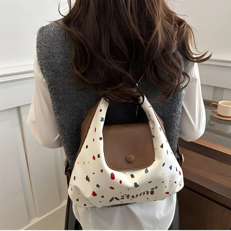 HCXK PU Shoulder Bag Women's White-4