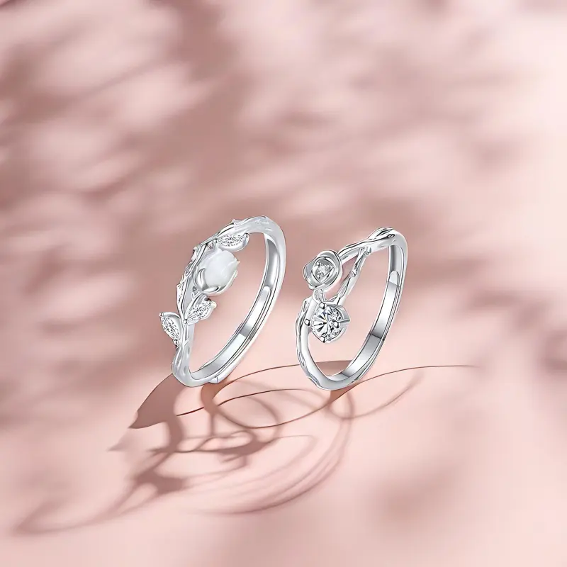 CLARKIA FLOWER S999 Fine Silver Rings Women's-2