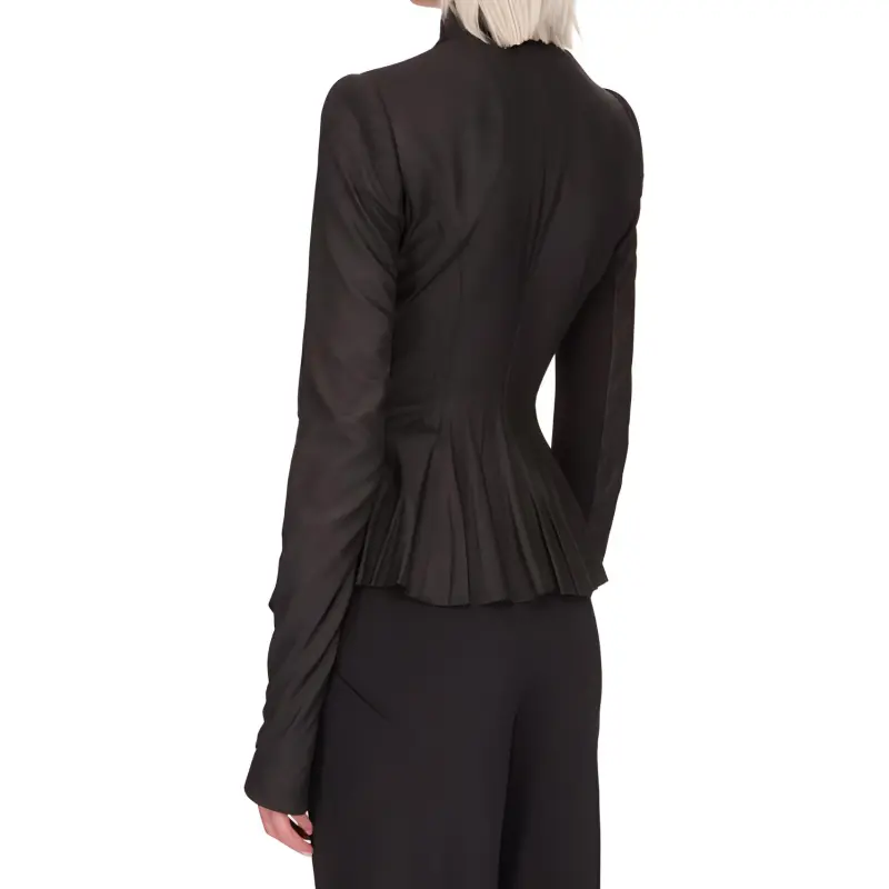 RICK OWENS Cracked Effect Wrapped Jacket-5