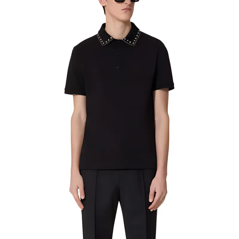 Valentino SS24 Polo Shirt Men's Black-1