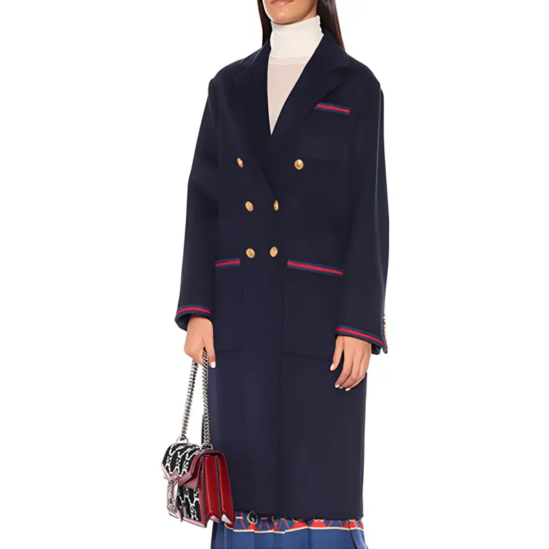 GUCCI Coats Women's Navy Blue-3