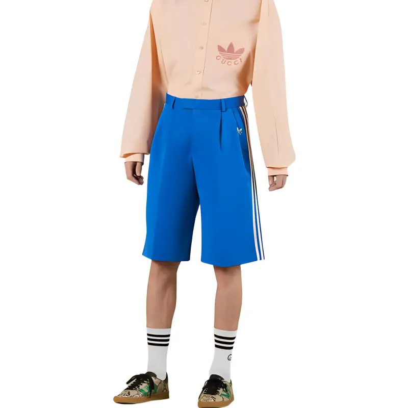 Adidas X GUCCI Casual Shorts Men Blue-3