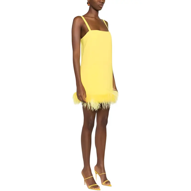 PINKO Slip Dress Women's Yellow-3