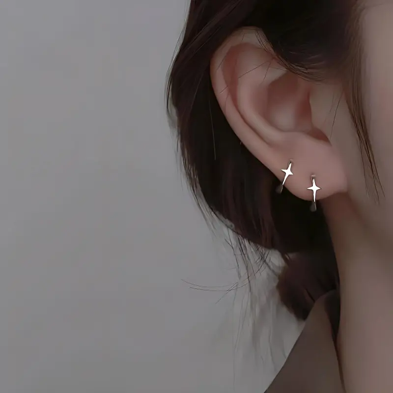 JIAFULAI Alloy Stud Earrings Unisex-1