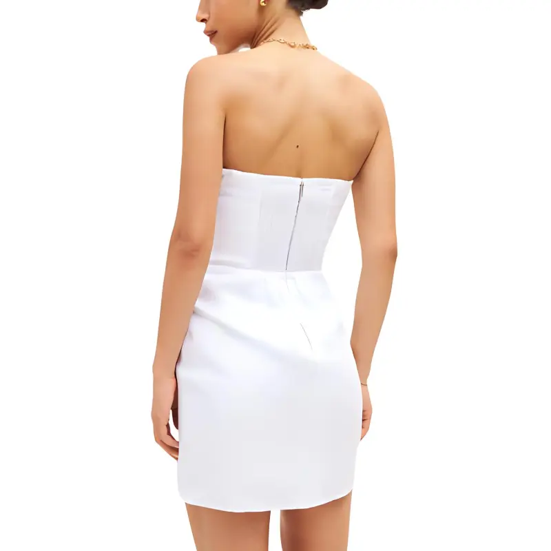 REFORMATION Abeni Linen Dress Sleeveless Dress Women's White-1