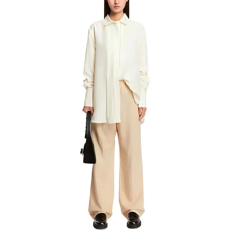 TOTEME Decorative Pleats Long-Sleeved Blouse-2