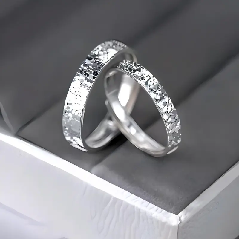 Happy Tide S999 Fine Silver Rings Women's Silver-2