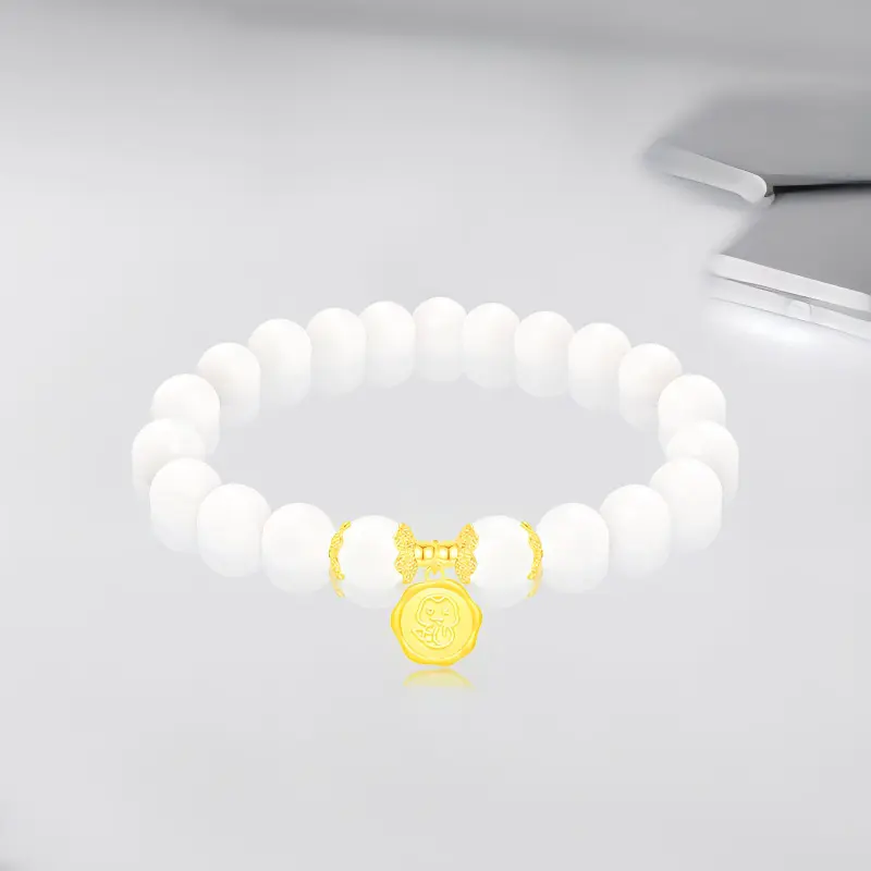 Cuz Strange Intention White Jade Bodhi Bracelets Unisex-0