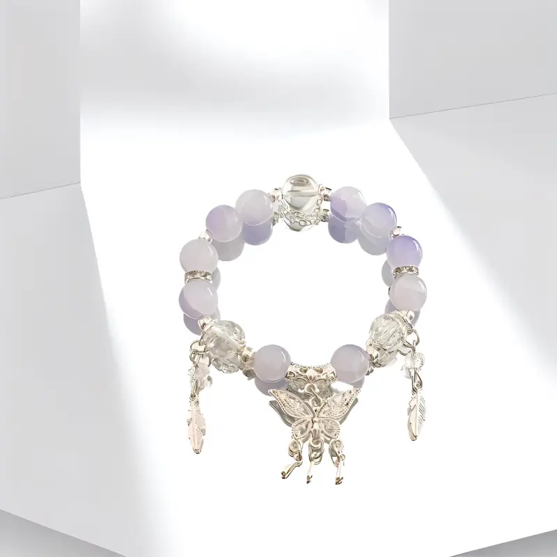 FUSSEM Colored Glaze Jade Bracelets Women's-1