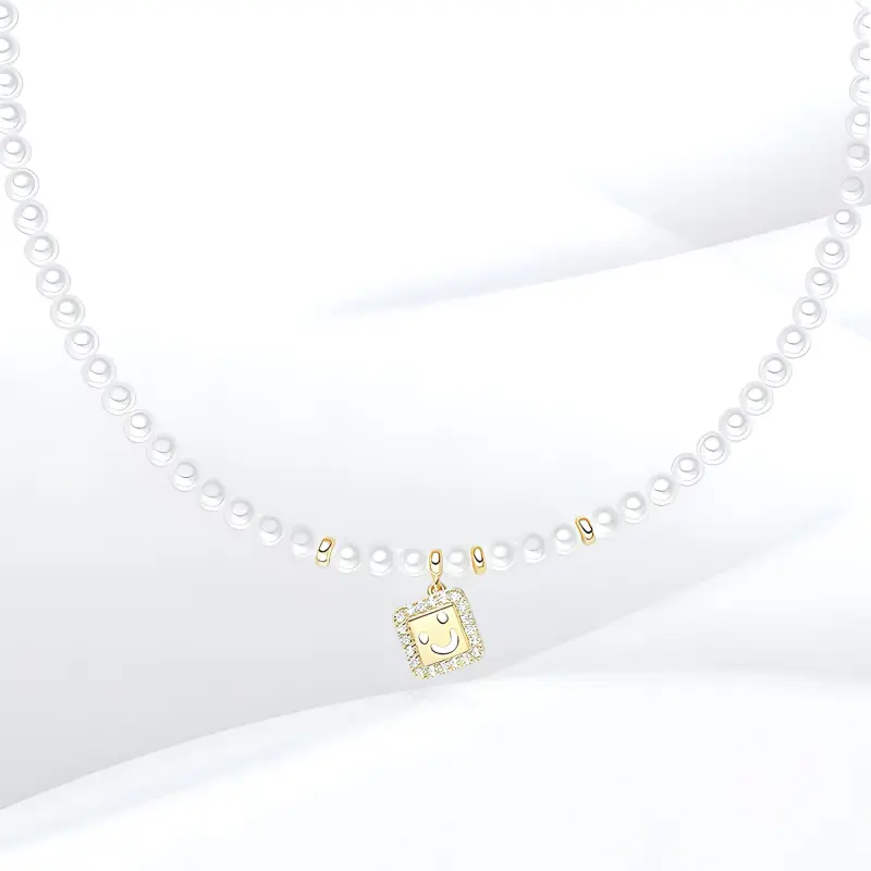 SHEEHHYY Alloy Shell Pearl Necklaces Unisex-1