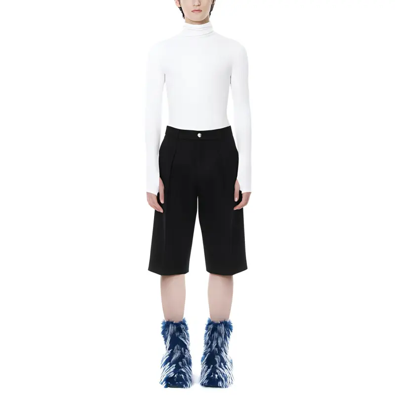 WE11DONE Casual Shorts Men Black-1