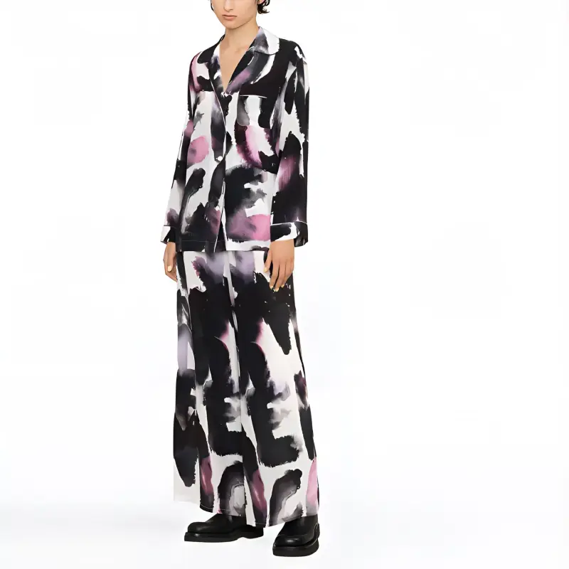 Alexander McQueen Wide Leg High Rise Pants-1