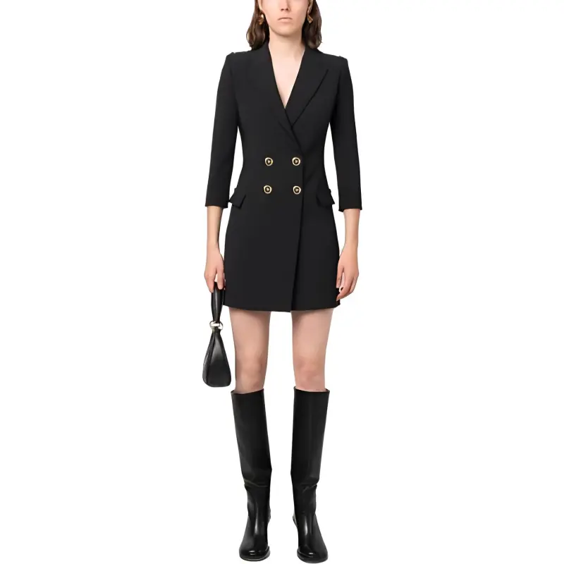 Elisabetta Franchi Long-Sleeved Dresses Women's Black-1