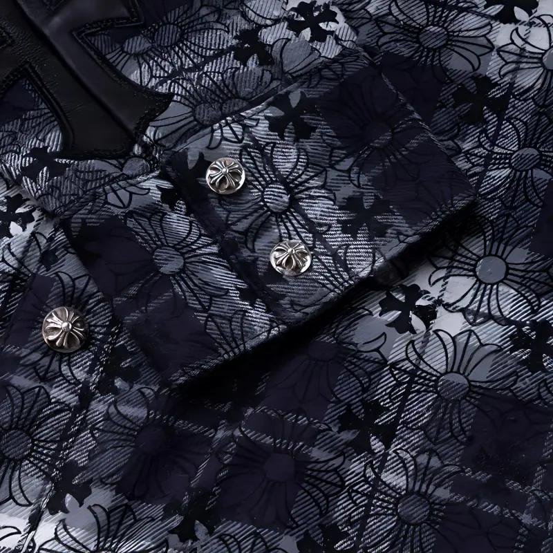 Chrome Hearts FW22 Shirt Unisex Dark Blue-5