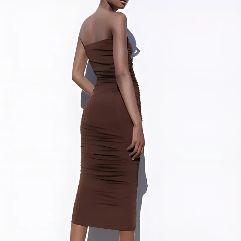 ZARA Sleeveless Dresses Women's Chocolate-3