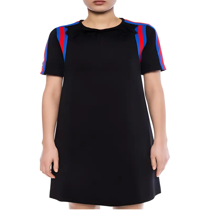 GUCCI Short Sleeved Dresses Women's Black-2