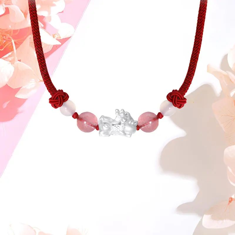 CHINA GOLD Agate Necklaces Unisex-3