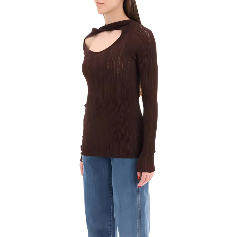 Y/Project Knitted Key-Hole Slim Fit Top-2