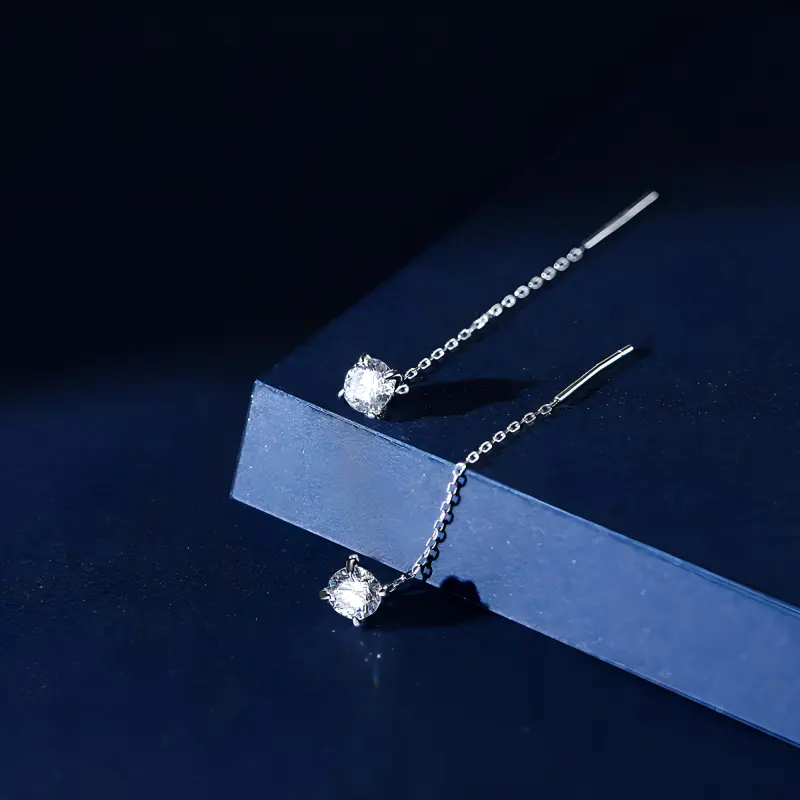 AIDIER S999 Fine Silver Drop Earrings Women's-3