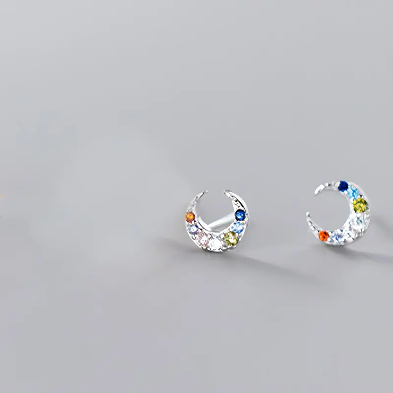 UX S925 Silver Stud Earrings Women's-2