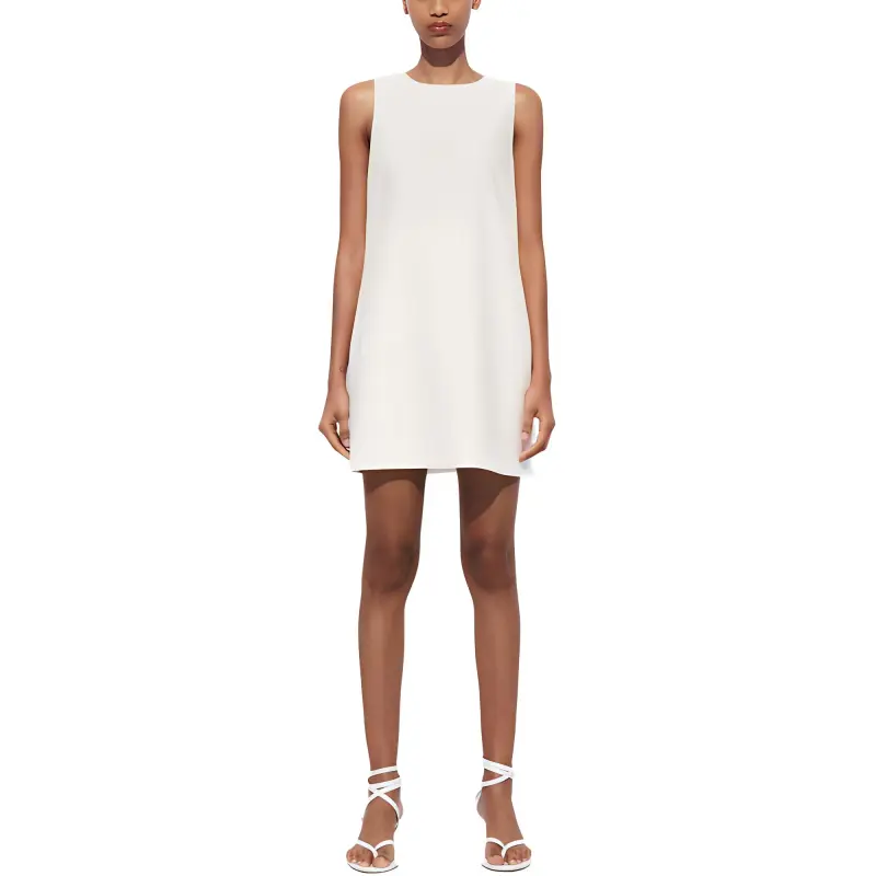 ZARA Sleeveless Dress Women's White-2