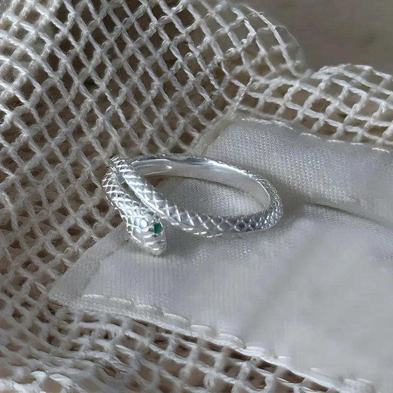 COLIMIDA Copper Zircon Rings Unisex Silver-2