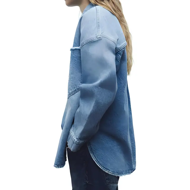 ZARA Denim Jacket Women's Medium Blue-3