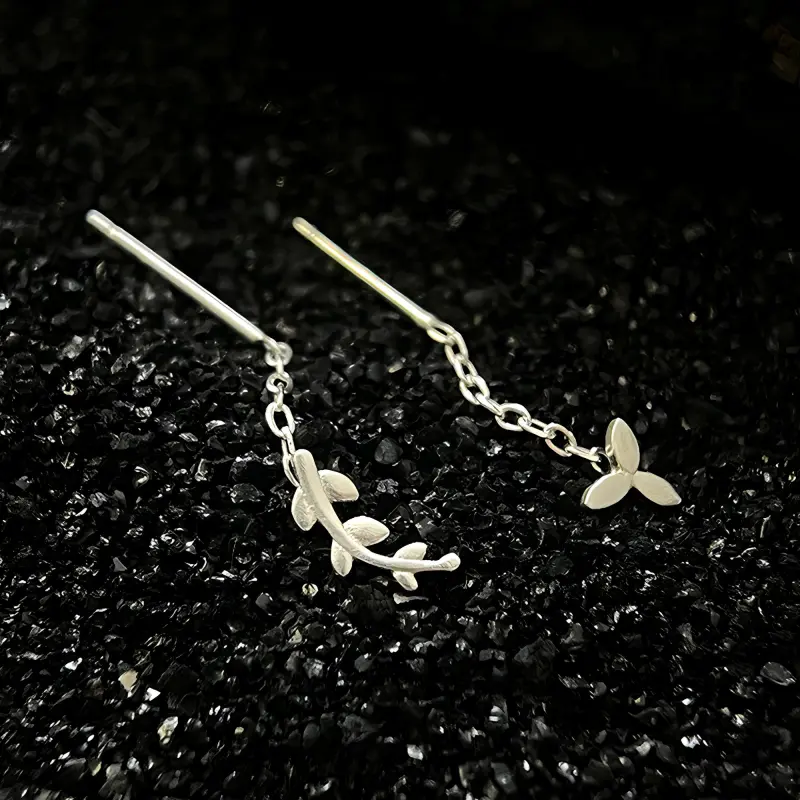 PIARA S999 Fine Silver Drop Earrings Women's-1