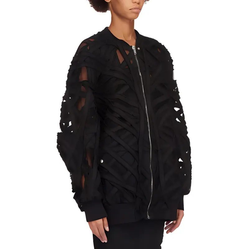 RICK OWENS Peter Cut Out Detailed Flight Jacket-3
