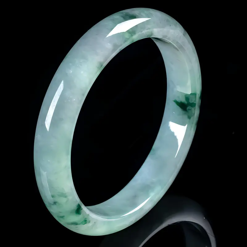 PUPAN Ice Glutinous Jadeite Bangles Women's-4