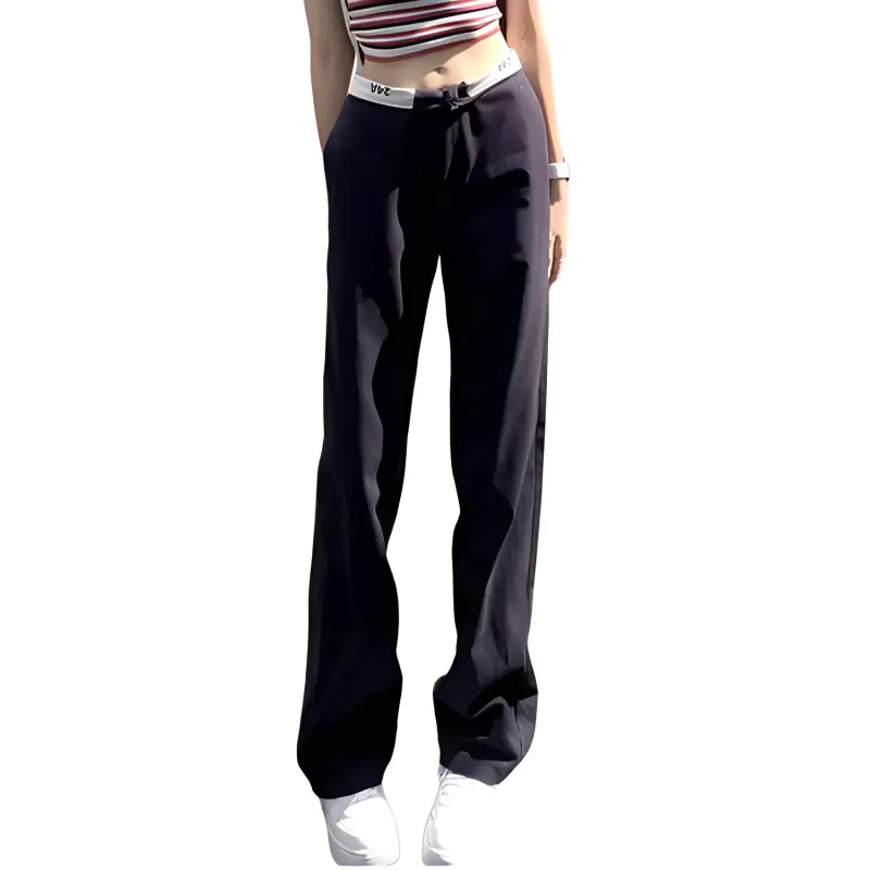 Kazakhstan Casual Pants Women's Khaki Navy Blue-2