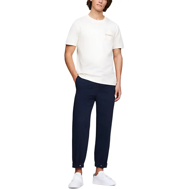 Tommy Hilfiger Curly Logo T-Shirt T-Shirt Men's White-1
